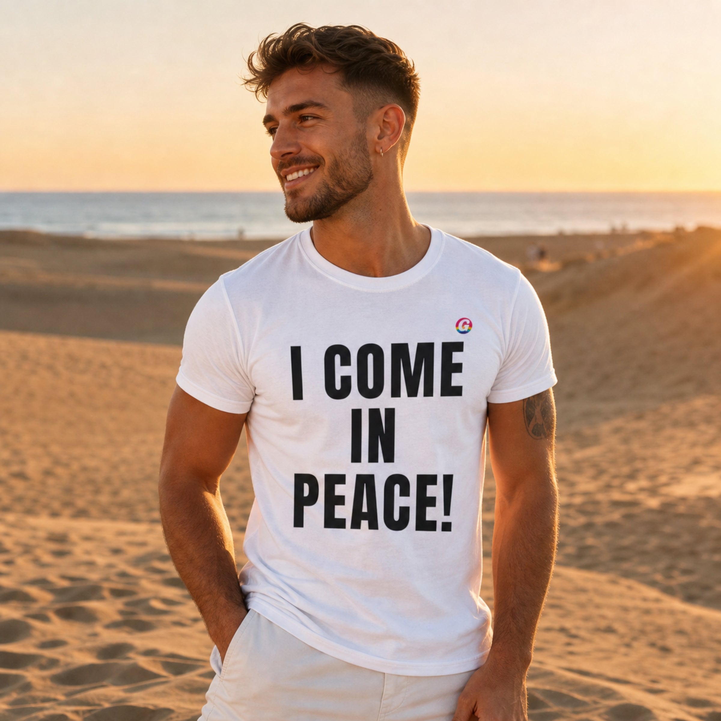 I come in peace/ I'm peace – Gay Gran Canaria Collab | SkrrtShirt