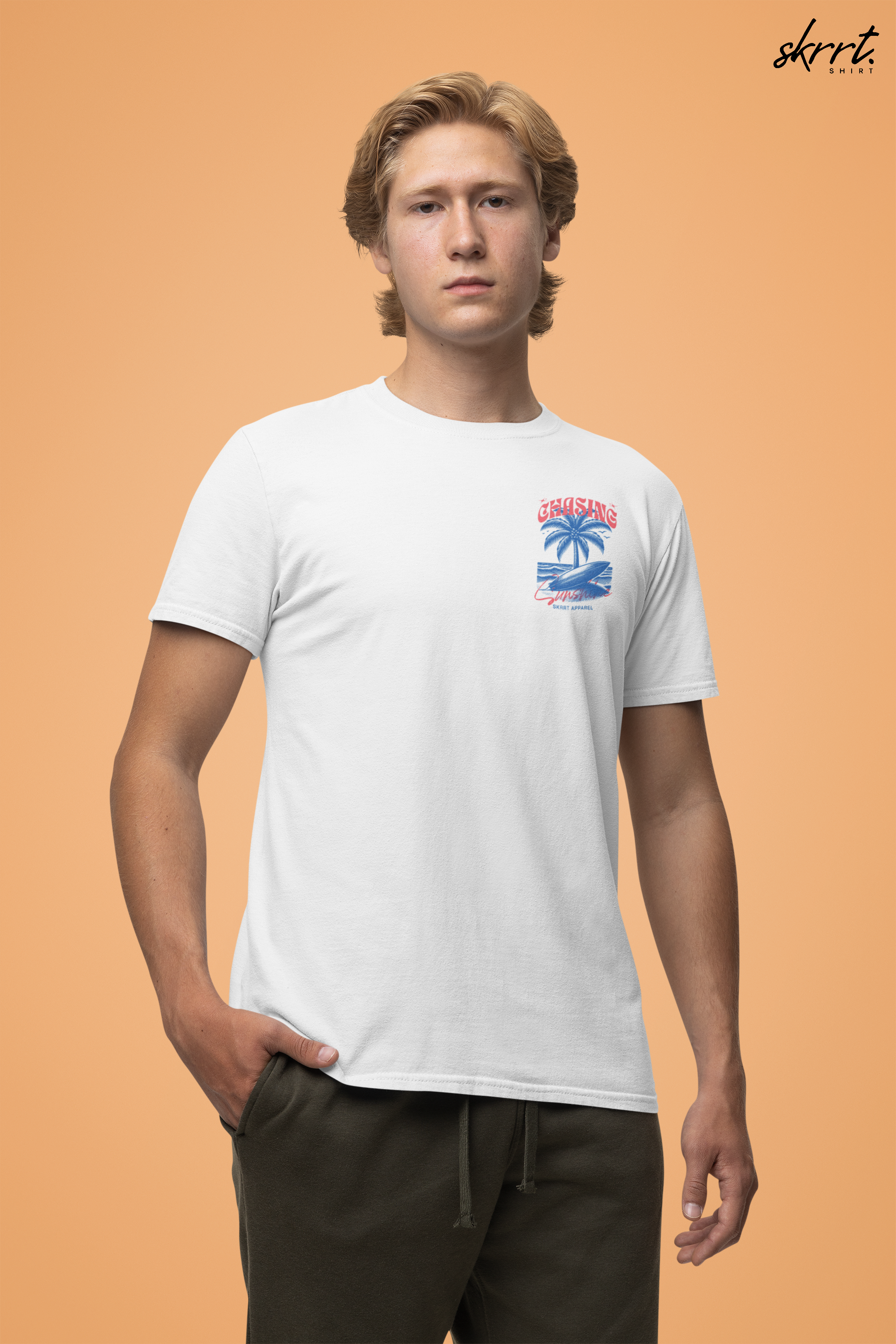 Zomer T-shirt voor Heren - Skrrtshirt Zomervakantie Oversized Tee #6 - Chasing Sunshine