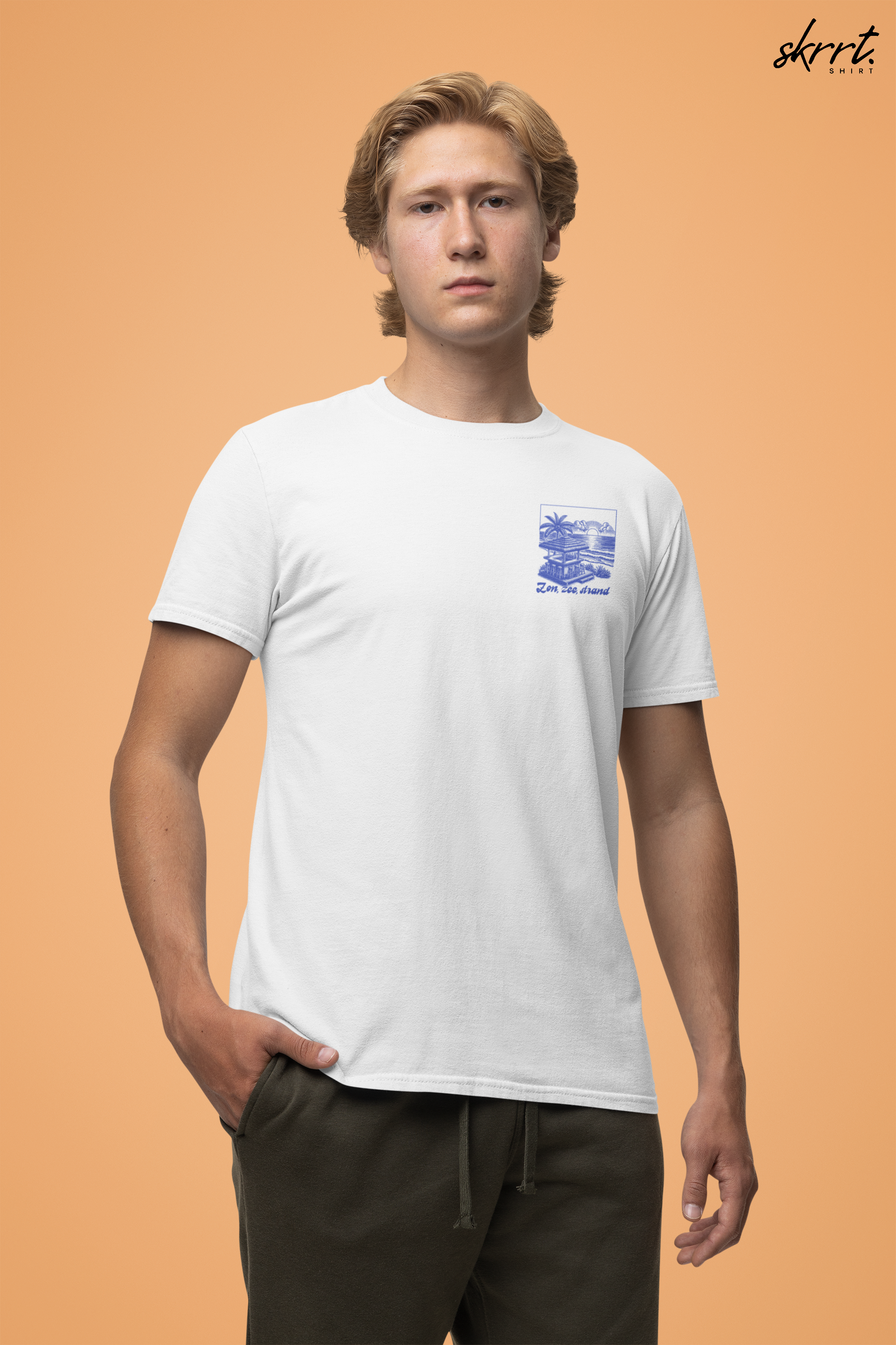 Zomer T-shirt voor Heren - Skrrtshirt Zomervakantie Oversized Tee #5- Zon, Zee, Strand